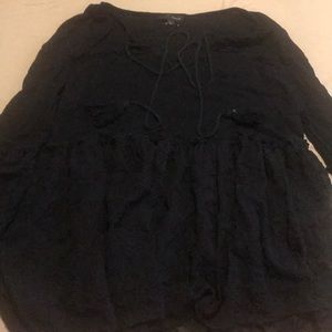 Black lace blouse